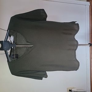 Vintage Plus-Size Kathie Lee Woman Sweater, Color Olive Green, Size 18W-20W